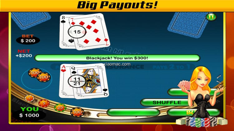【图】21 Blackjack Vegas Casino Poker Free Card Games(截图 1)
