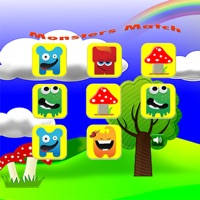 怪物匹配游戏的孩子