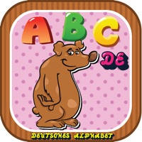 ABC字母动物德国抽认卡:词汇学习为孩子免费!