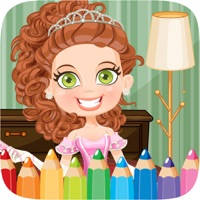 公主Colorbook教育着色游戏的孩子女孩 公主Colorbook教育着色游戏的孩子女孩