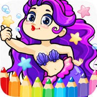 免费为女孩的孩子人鱼公主着色页