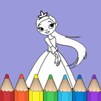 着色页为孩子们公主游戏为孩子们 ((Coloring book))