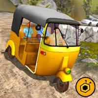 Off road tuk tuk auto rickshaw driving 3D simulator free 2016 : Take tourists to their destinations through hilly tracks