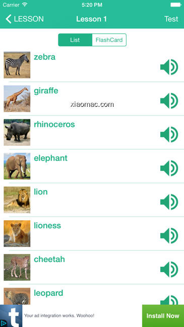 【图】Learn English By Picture and Sound – Topic : Animals(截图1)
