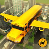 Flying School bus simulator 3D free – school kids