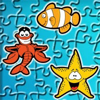 Finding Cute Fish And Sea Animal In The Cartoon Jigsaw Puzzle – Educational Solving Match Games For Kids