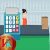 Mall Cashier Manage The Counter