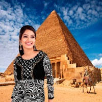 古迹蒙太奇的剪切和粘贴照片