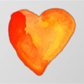 Beautiful Watercolor Heart Stickers Beautiful Watercolor Heart Stickers