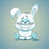 Sticker Me: Funny White Bunny