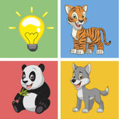 Animals friend pairs matching remember kids games Animals friend pairs matching remember kids games