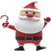 Santa is Here stickers by Jan Alexis