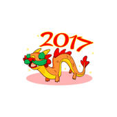 Chinese New Year贴纸，设计：Maddalena