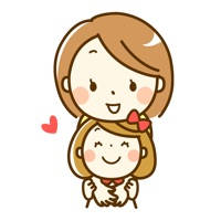 可爱的母亲和女儿
