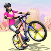 Bmx Girl Wheelie Racing Bmx Girl Wheelie Racing