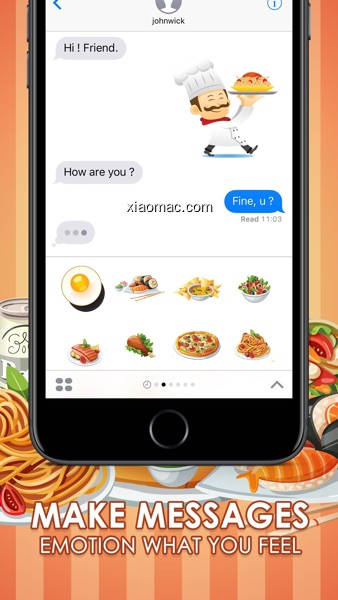 【图】Art Emoji Food & Drink Stickers iMessage ChatStick(截图2)