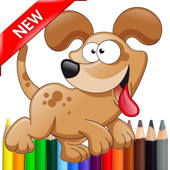 Kids Coloring Drawing Book – Cute Animal & Dog