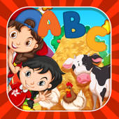ABC学习词汇测验游戏的孩子们 ABC学习词汇测验游戏的孩子们