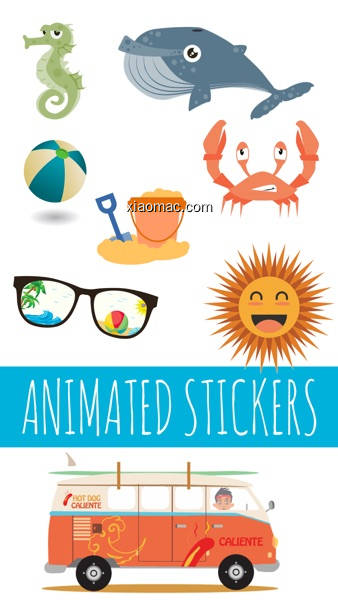 【图】Hot Summer Animated Stickers(截图 1)