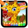 kids coloring book : farm animals painting game