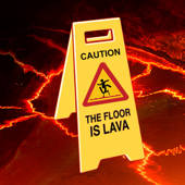 The floor is lava game challenge
