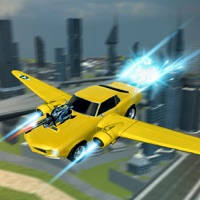 Flying Futuristic Car Battle Flying Futuristic Car Battle