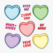 Candy Hearts Sticker