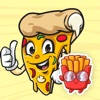 Pizza and French Fries Sticker