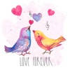 Watercolor Birds Stickers Watercolor Birds Stickers