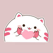 Cute Chubby Kitten Stickers