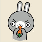 Grey Bunny Animated Stickers Grey Bunny Animated Stickers
