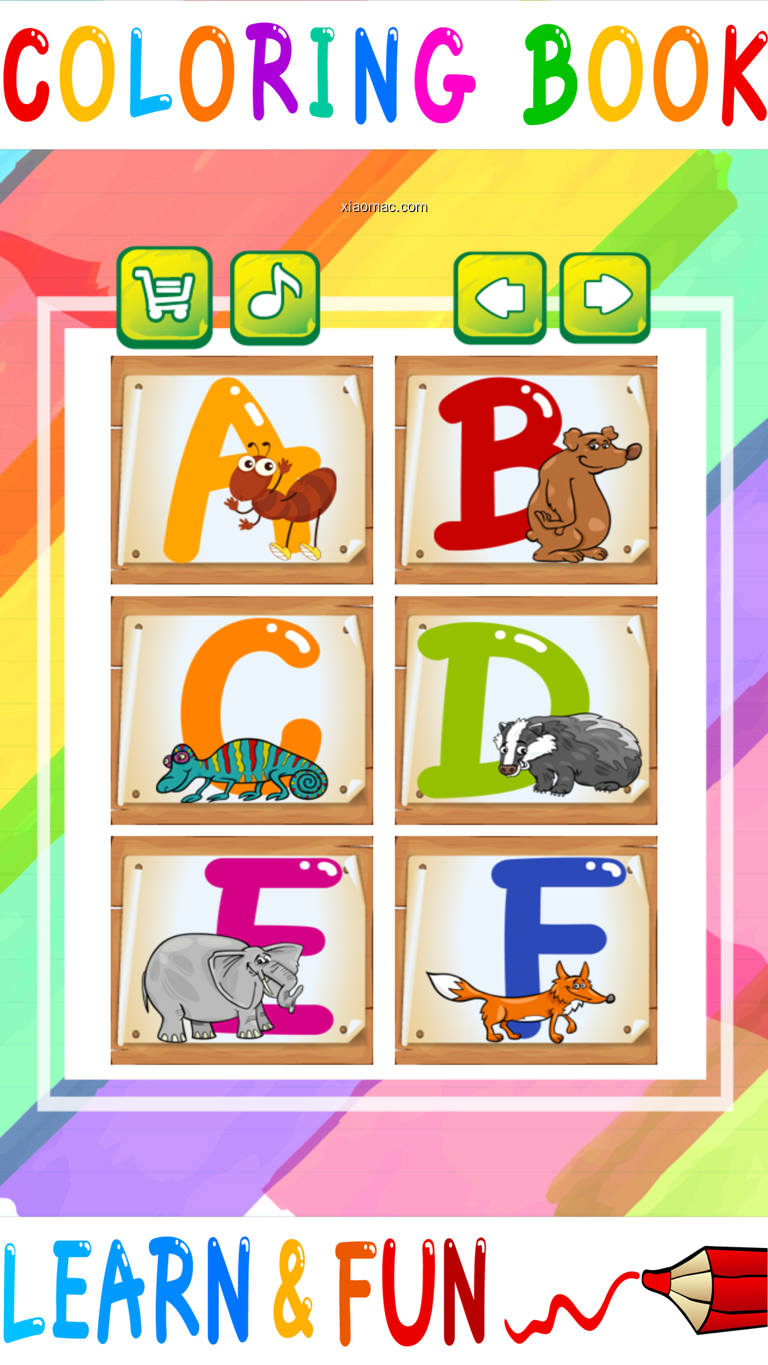 【图】ABC Animals Coloring books(截图1)