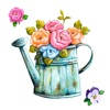 Watercolor Gardening Sticker