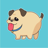 Fatty Pug Animated Stickers Fatty Pug Animated Stickers