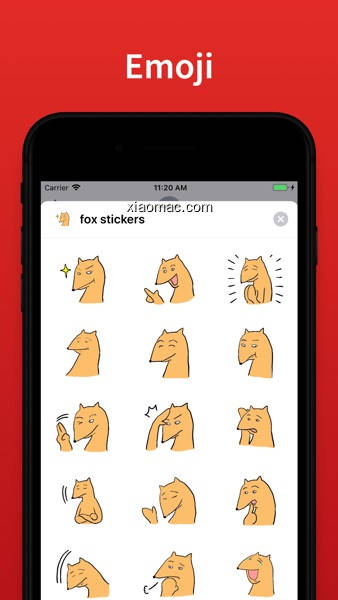 【图】Cute fox top emoji & stickers(截图2)