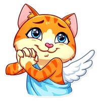 丘比特猫爱贴纸