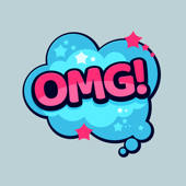 OMG Comic Talk Stickers