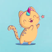 Cat Unicorn Stickers
