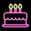 Neon Birthday Stickers