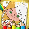 Girls Paint Coloring book Girls Paint Coloring book