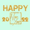 New Year 2022 Golden Stickers