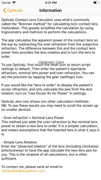 【图】Opticalc Contact Lens Calc(截图2)