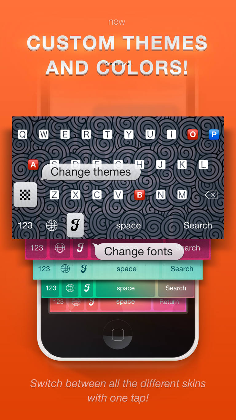 【图】Textizer Font Keyboards Free – Fancy Keyboard themes with Emoji Fonts for Instagram(截图1)