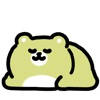 Leisurely bear sticker