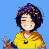 Girl with blue hair Stickers