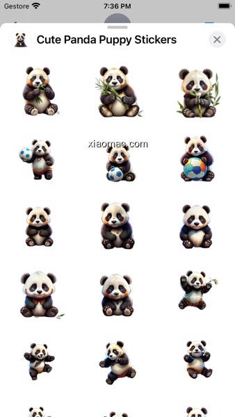 【图】Cute Panda Puppy Stickers(截图1)