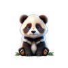 Cute Panda Puppy Stickers