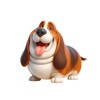 Fat Basset Hound Stickers Fat Basset Hound Stickers