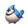 Fat Blue Jay Stickers Fat Blue Jay Stickers