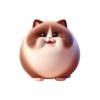 Fat Ragdoll Cat Stickers Fat Ragdoll Cat Stickers